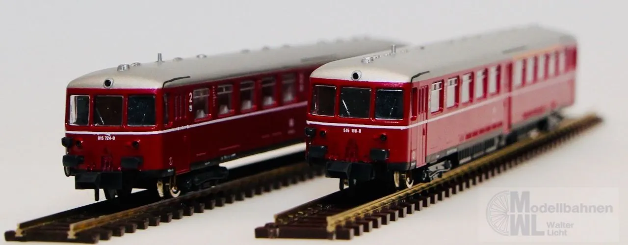 Hobbytrain 1517 - HOBBYTRAIN - Akku-Triebwagen BR 515 DB Ep.IV rot 2.tlg. N 1:160
