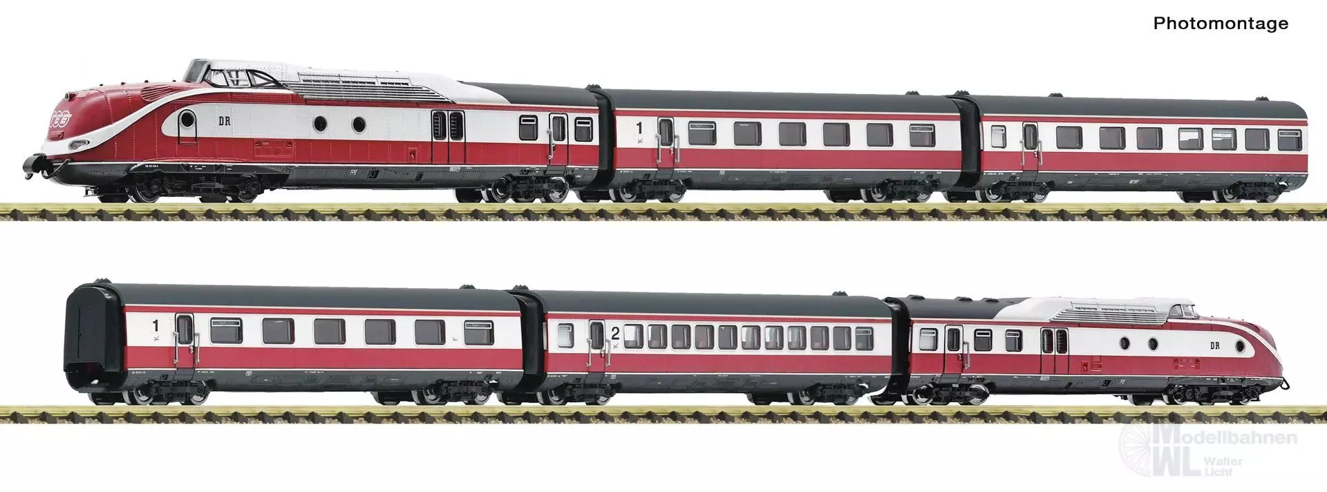 Fleischmann 7760010 - Triebzug VT 601 DR Ep.IV Max Liebermann 6.tlg. N 1:160