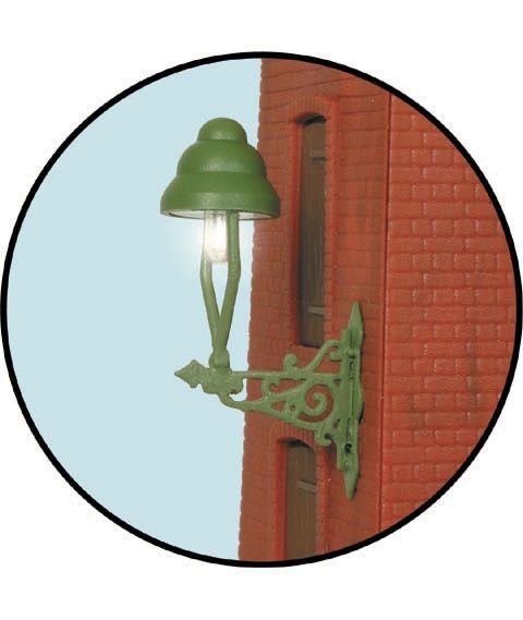 Viessmann 6013 - Gas-Wandlaterne LED warmweiß H0 1:87
