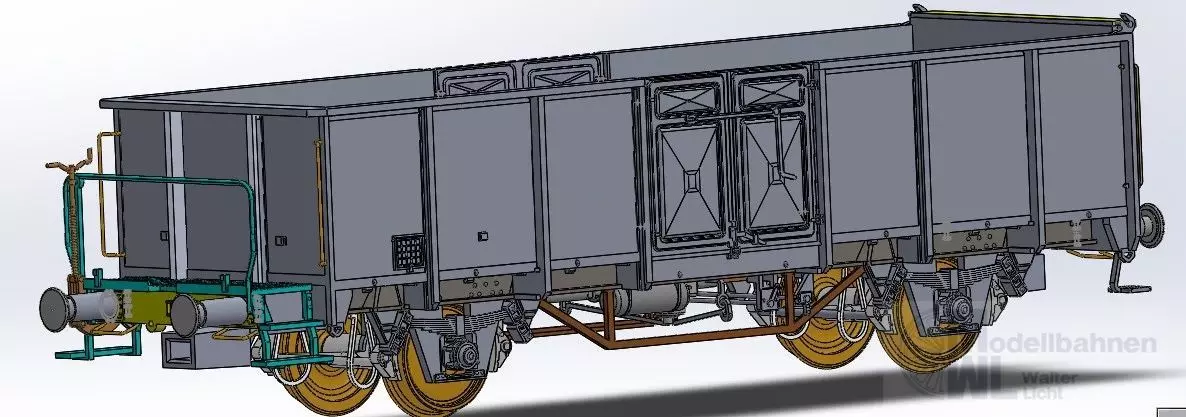 Exact Train 23967 - Güterwagen offen ÖBB Ep.III Omm EUROP mit Bremserbühne H0/GL