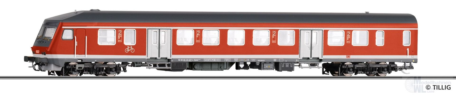 Tillig 12654 - Steuerwagen DB Ep.V 2.Kl. Bybdzf 482 TT 1:120