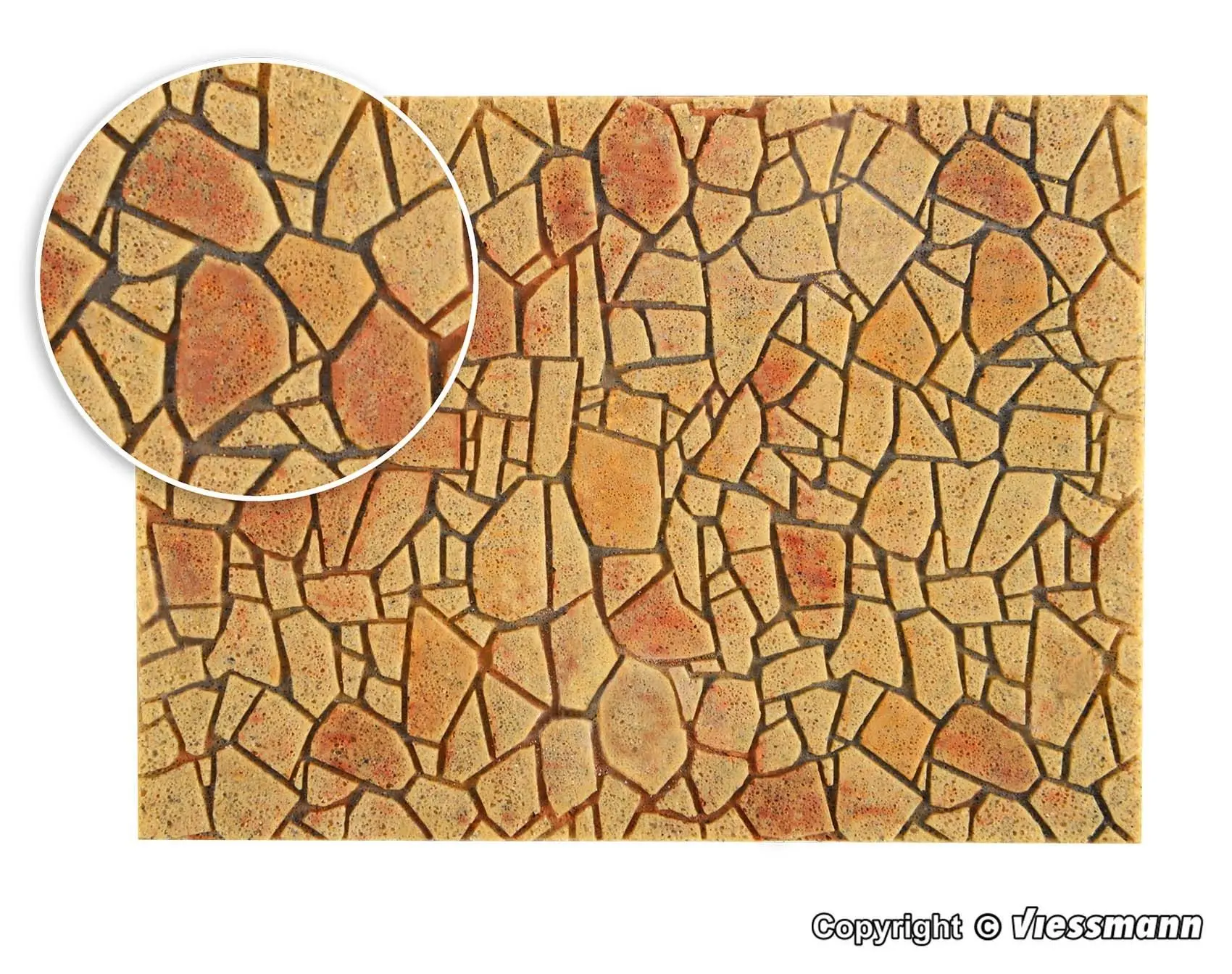 Vollmer 48727 - Polygonalplatte mediterran L 54 x 16,3 cm Spur 0