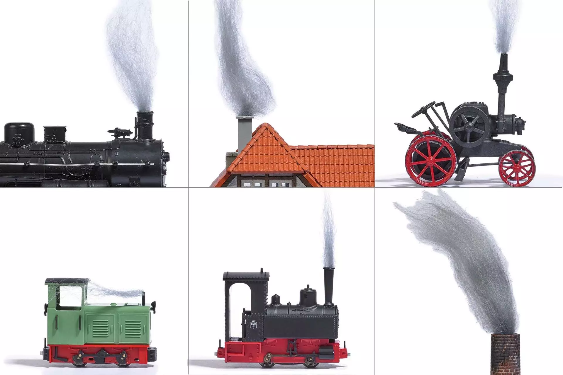 Busch 7588 - Rauchwolle H0 1:87 / TT 1:120 / N 1:160 / Z 1:220