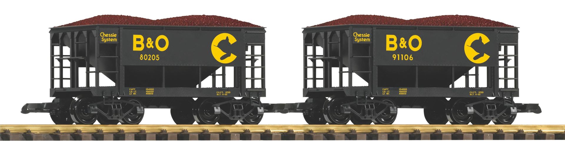 Piko 38933 - Schüttgutwagen Set B&O 2.tlg. mit Erzladung SPUR G 1:22,5 Piko 38933 - Schüttgutwagen Set B&O 2.tlg. mit Erzladung SPUR G 1:22,5