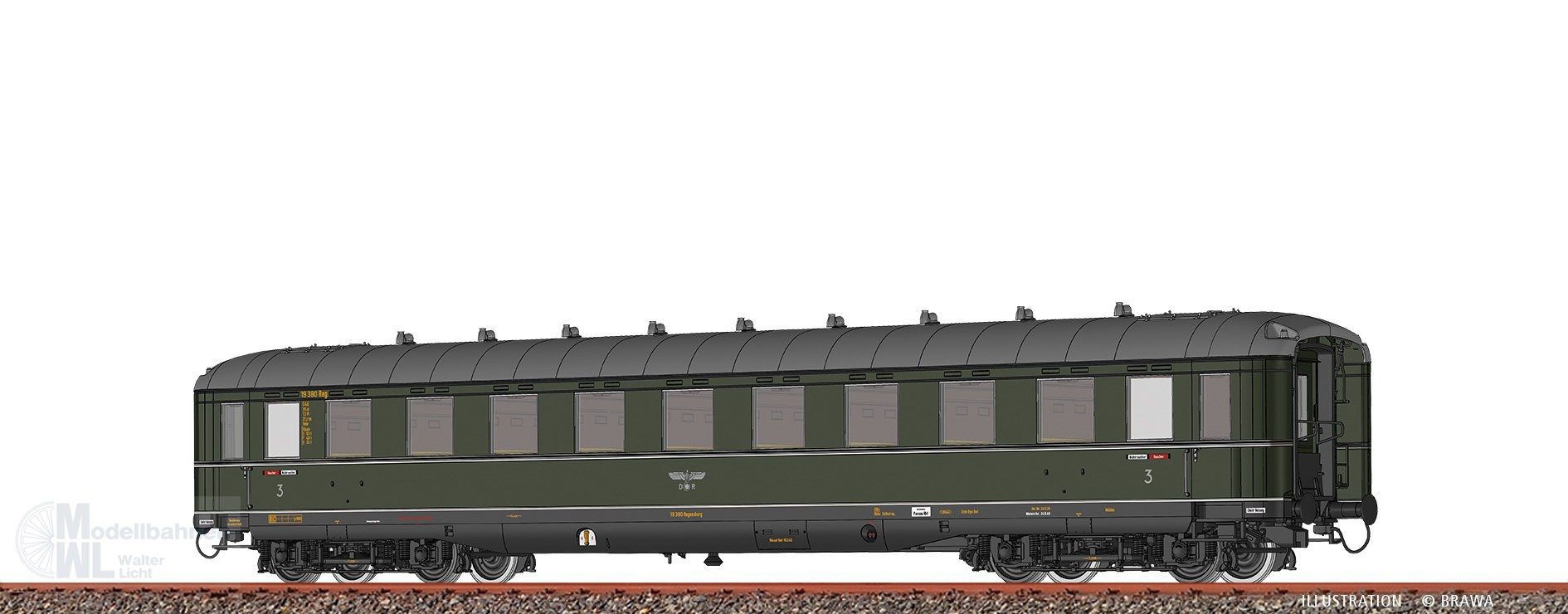 Brawa 51023 - Schürzenwagen DRG Ep.II C4i 19 380 Reg H0/GL BASIC
