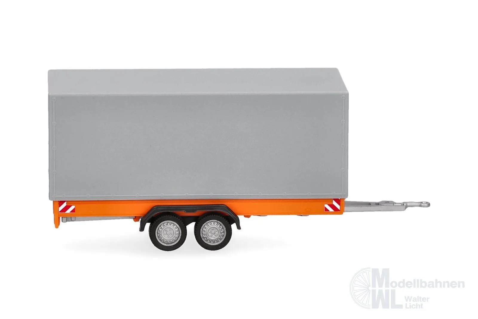 Herpa 055468 - Tandem-Planenanhänger für LKW 7,5t orange/grau H0 1:87