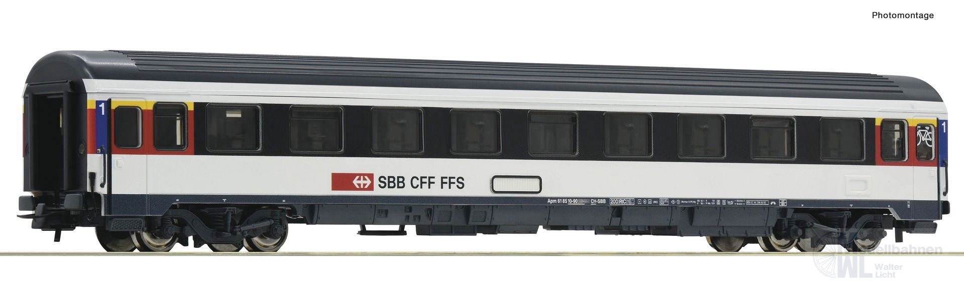 Roco 54166 - EC Wagen SBB 1.KL. Ep.VI H0/GL