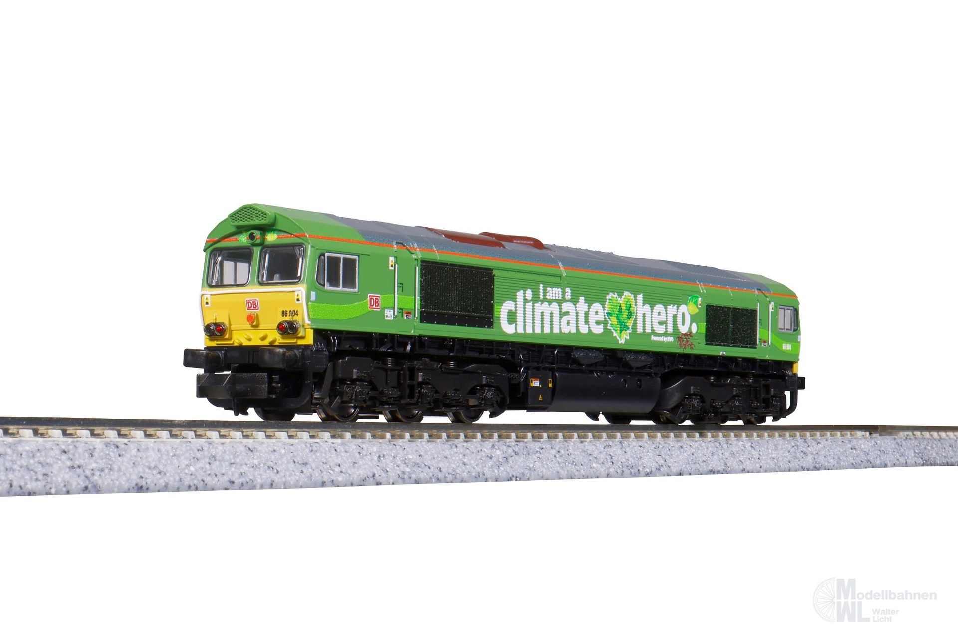 Kato 10835S - Diesellok Class 66 DB Cargo/Climate Hero Ep.VI N 1:160 Sound