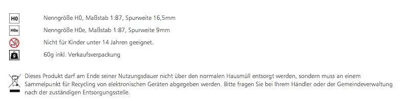 Tillig 85195 - Dreischienen-Schmalspurweiche rechts Länge 228 mm H0-H0e/H0e