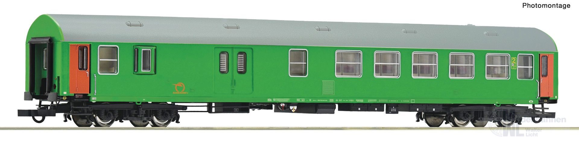 Roco 6200233 - Personenwagen ZSSK Ep.V/VI 2.Kl./Gepäck grün H0/GL