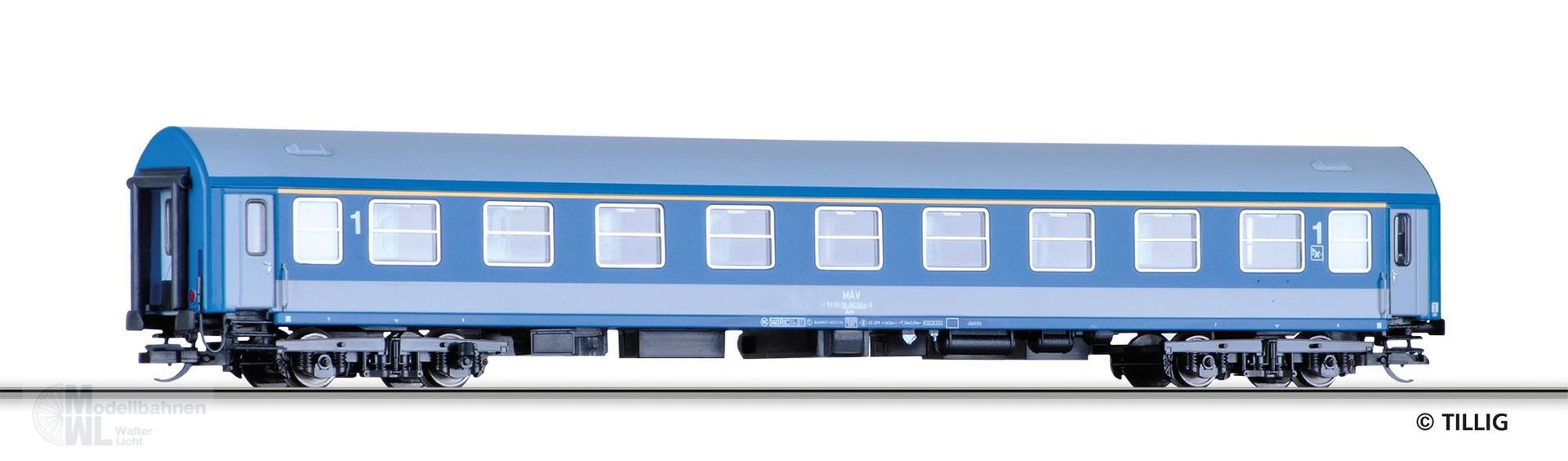 Tillig 16416 - Personenwagen MAV Ep.IV 1.Kl. Typ Y/B 70 TT 1:120