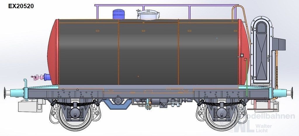 Exact Train 20520 - Kesselwagen NS Ep.III 24m3 Typ Uerdinger schwarz H0/GL Exact Train 20520 - Kesselwagen NS Ep.III 24m3 Typ Uerdinger schwarz H0/GL