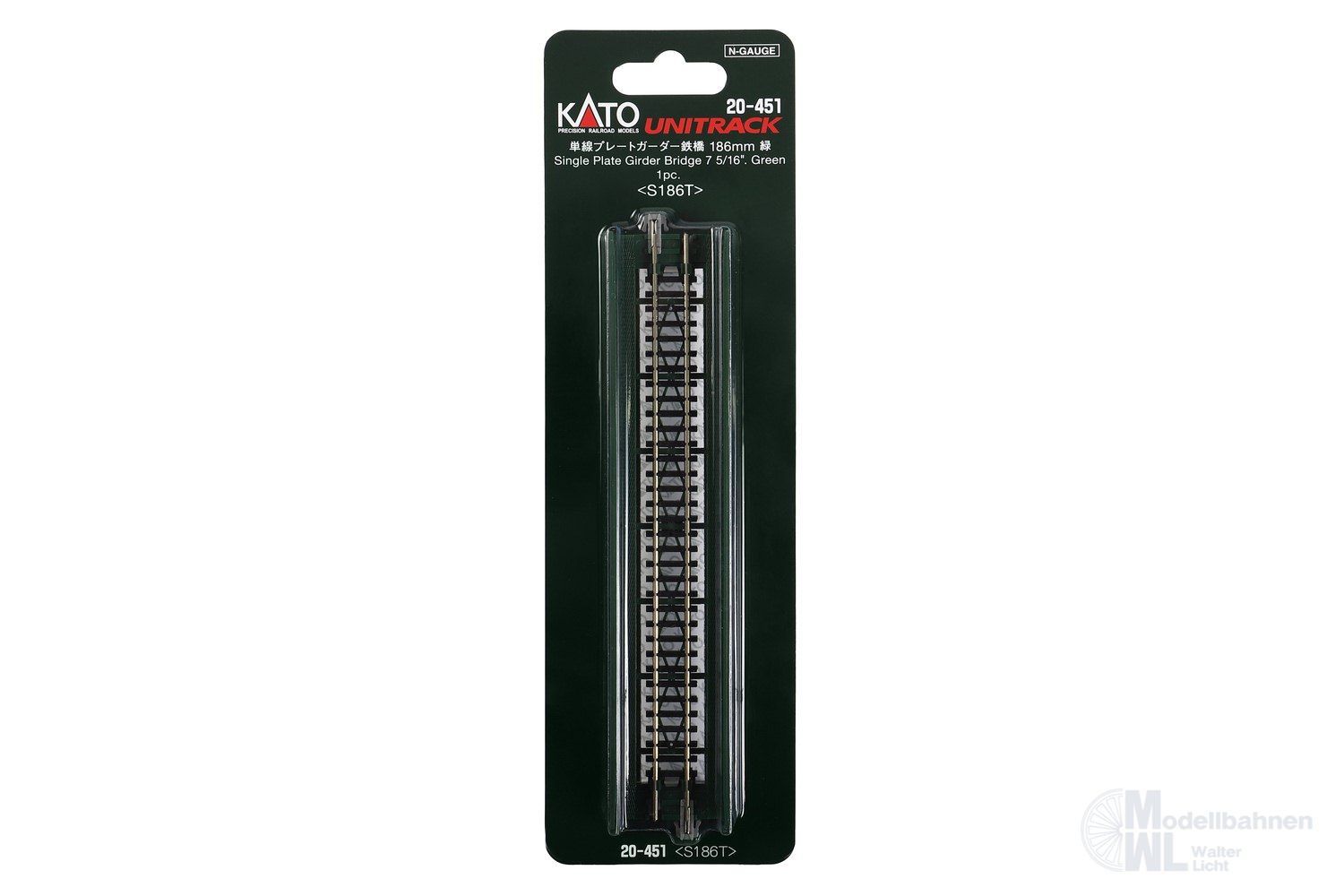 Kato 20-451 - Blechträgerbrücke gerade 186mm Grün N 1:160 Kato 20-451 - Blechträgerbrücke gerade 186mm Grün N 1:160