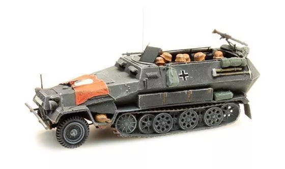 ARTITEC b.v. 387.73-S1 - Sonderkraftfahrzeug 251/1B Fahne grau Deutsche Wehrmacht H0 1:87