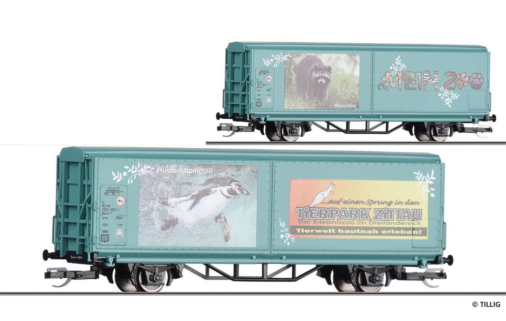 Tillig 14851 - Schiebewandwagen Mein Zoo Hbis-tt TT 1:120