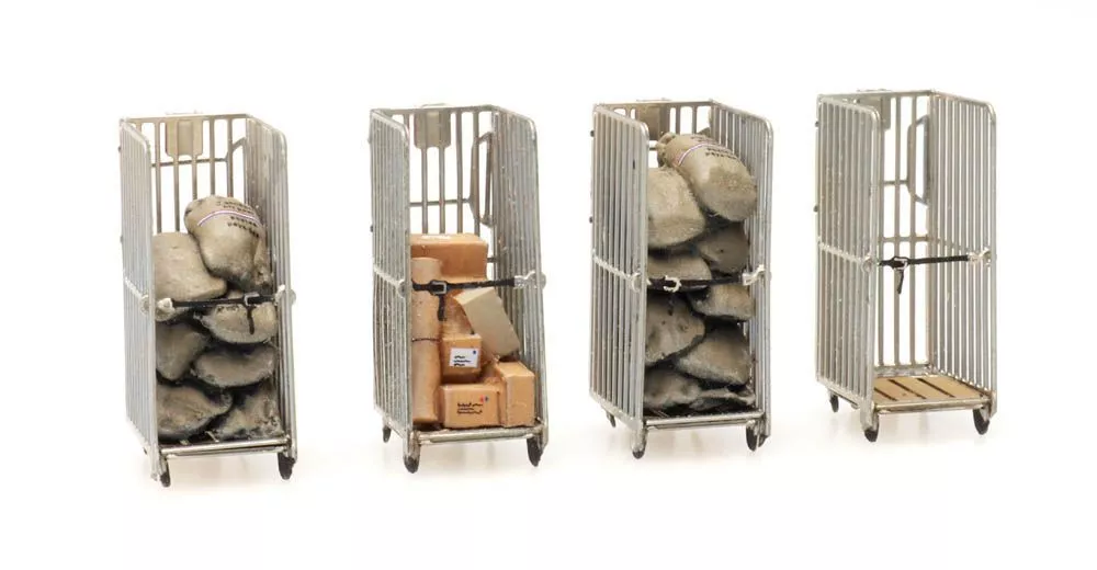 ARTITEC b.v. 387446 - Post Rollcontainer (4x) H0 1:87