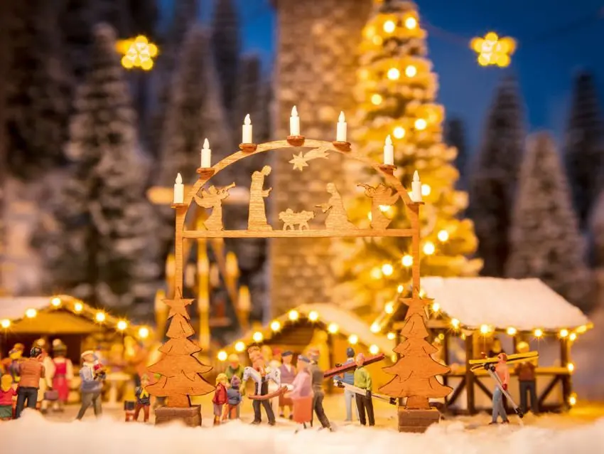 Noch 14391 - Weihnachtsmarkt-Eingangsbogen H0 1:87