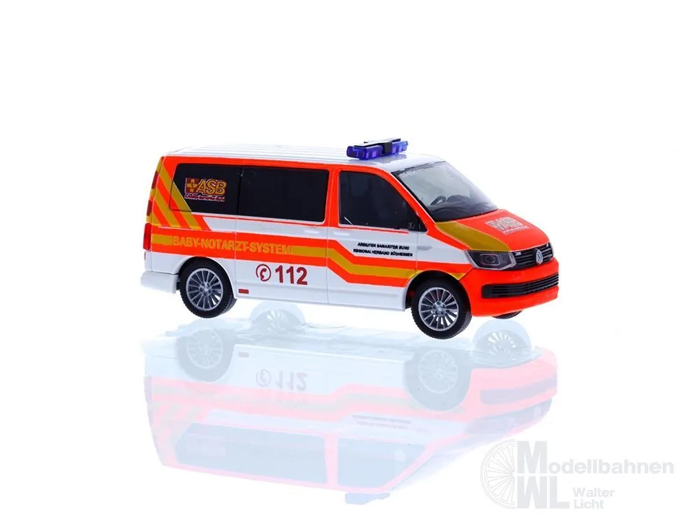 Rietze 53987 - Volkswagen T6 ASB Südhessen Baby-Notarzt-System H0 1:87