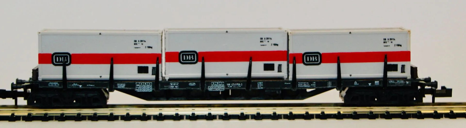 Trix 13511 - MINITRIX - Containertragwagen DB Ep.IV N 1:160