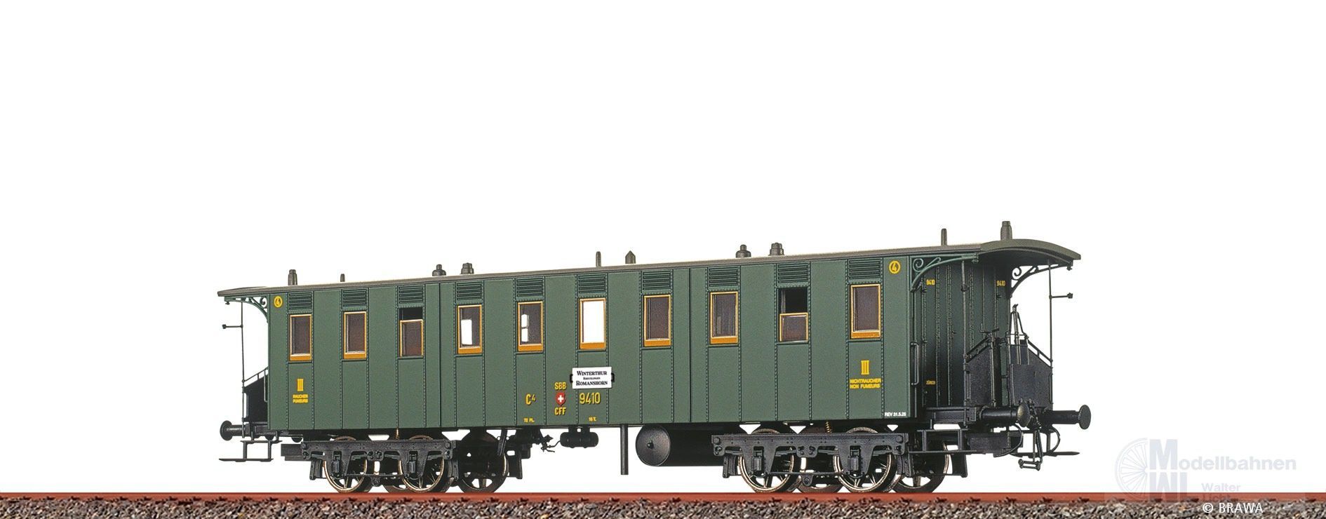 Brawa 45716 - Personenwagen SBB Ep.II C4 9410 H0/GL Brawa 45716 - Personenwagen SBB Ep.II C4 9410 H0/GL