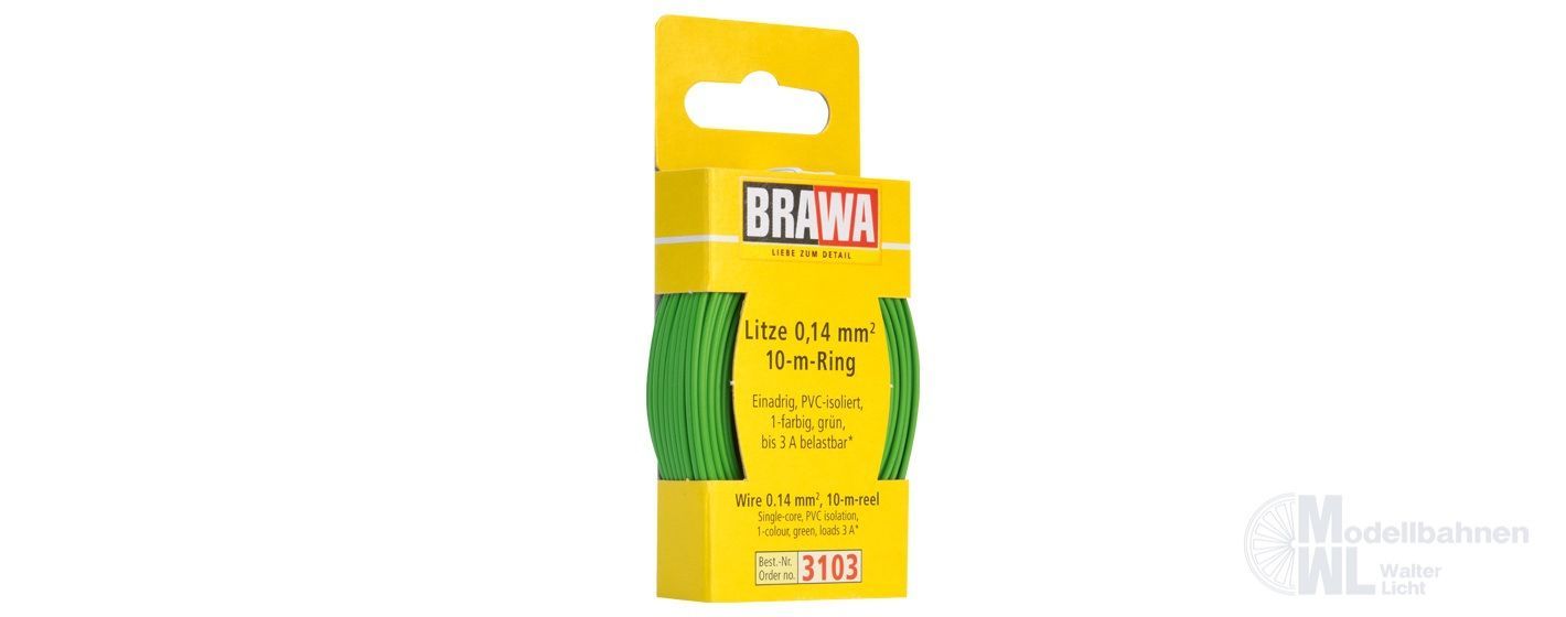 Brawa 3103 - Litze grün 10 Meter