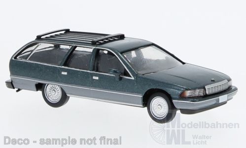 PCX-Models 870454 - Chevrolet Caprice Station Wagon metallic dunkelgrün 1991 H0 1:87