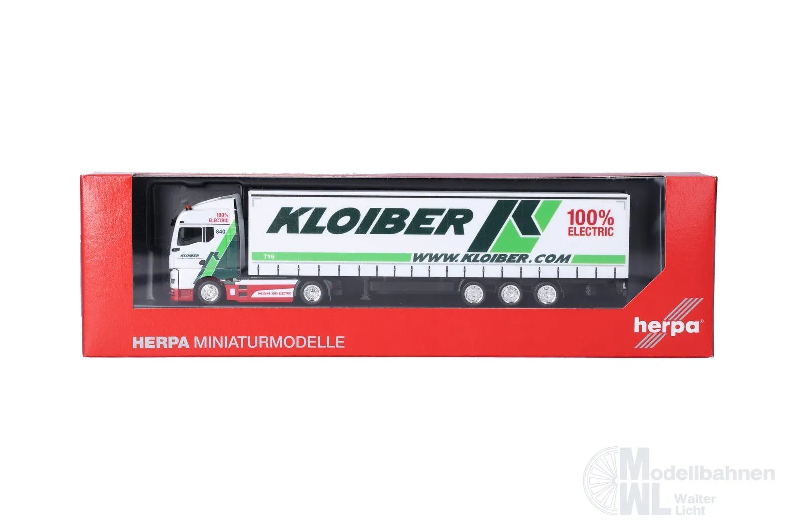 Herpa 321365 - MAN eTGX GM Jumboplanen-Sattelzug Kloiber H0 1:87