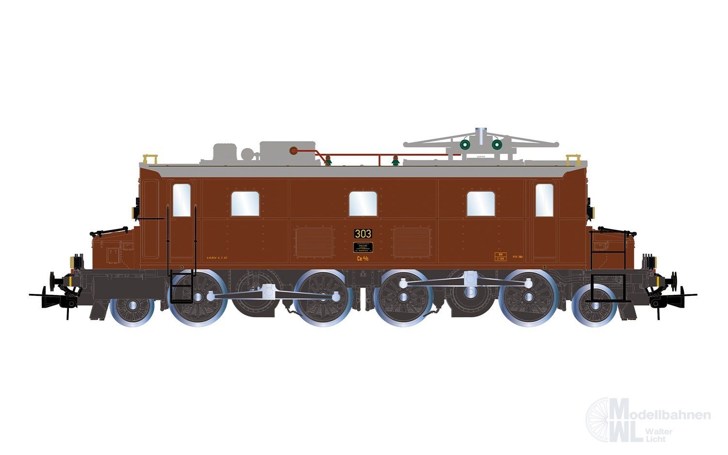 Rivarossi 2999 - E-Lok Ce 4/6 303 BLS Ep.III Bauzustand 1970 H0/GL