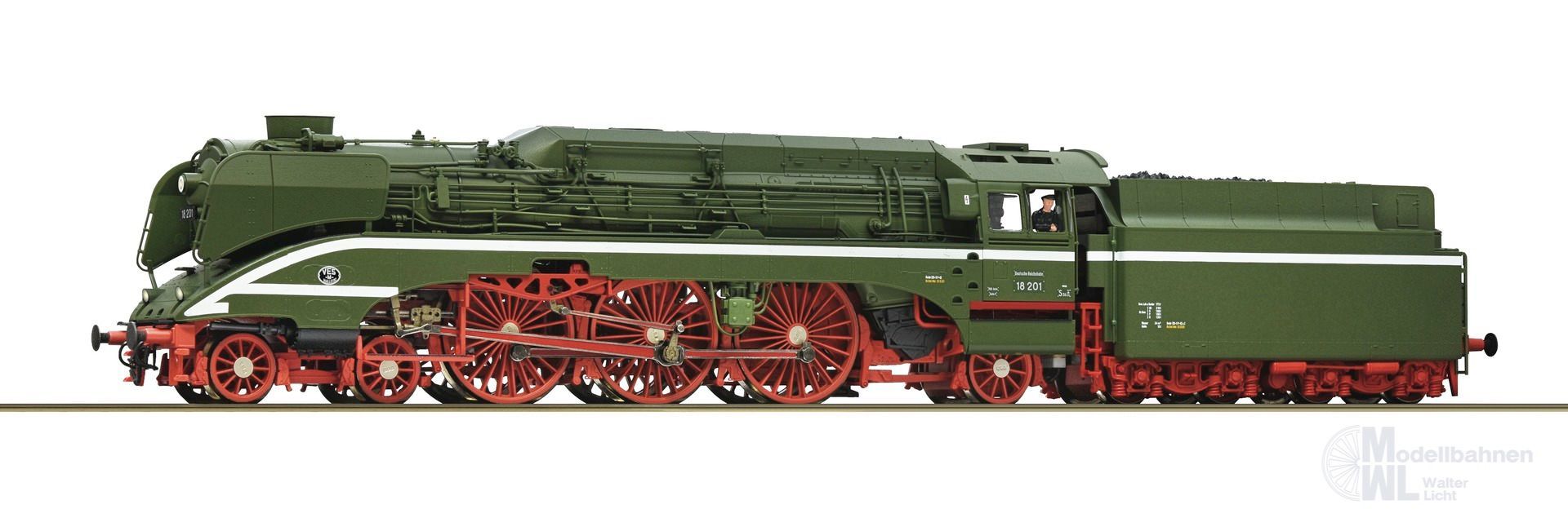 Roco 7110006 - Dampflok BR 18 201 DR Ep.III H0/GL Sound