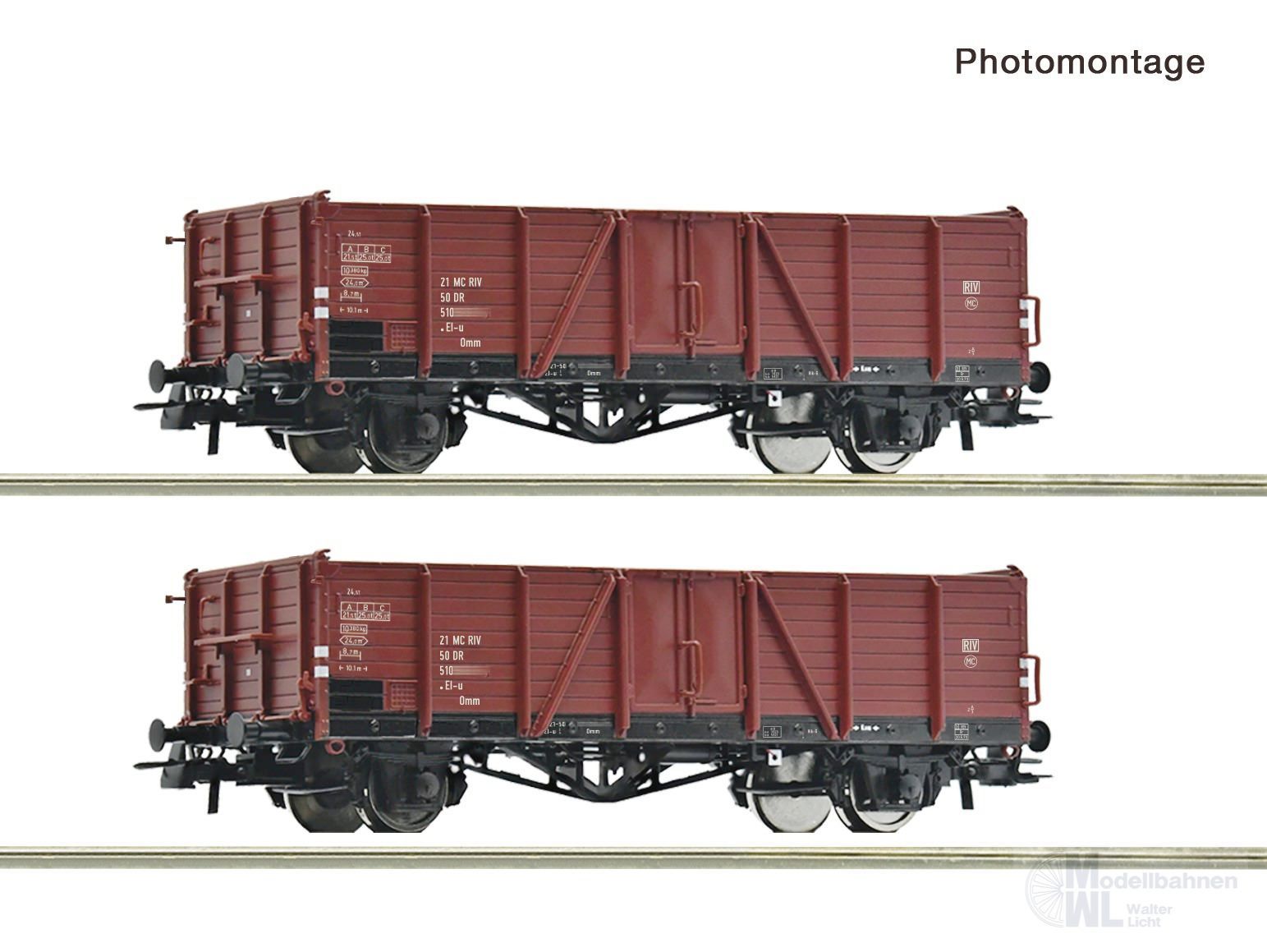 Roco 6600194 - Güterwagen Set DR Ep.IV 2.tlg. H0/GL Roco 6600194 - Güterwagen Set DR Ep.IV 2.tlg. H0/GL