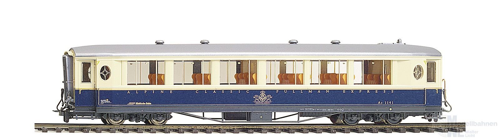 Bemo 3272140 - Salonwagen RhB Ep.V As 1141 75 Jahre Glacier Express H0m