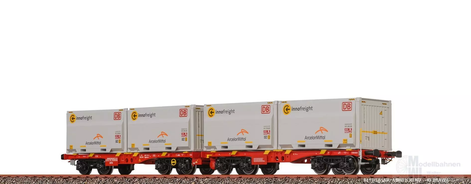 Brawa 51137 - Drehgestellflachwagen DB Ep.VI ArcelorMittal H0/GL