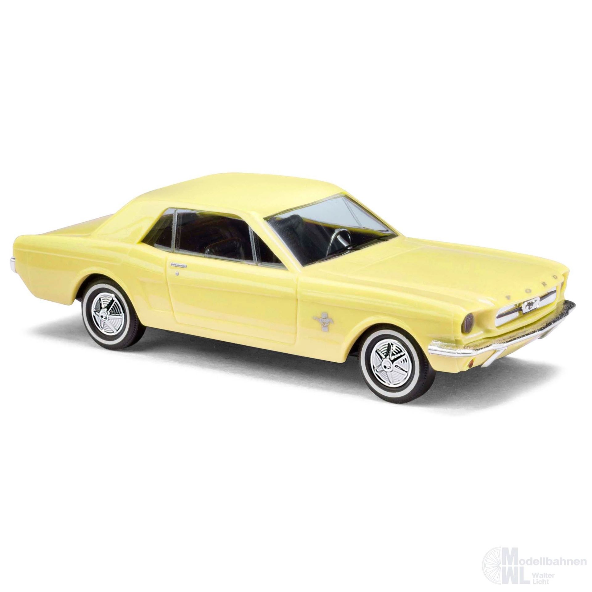 Busch 47566 - Ford Mustang Coupé gelb H0 1:87