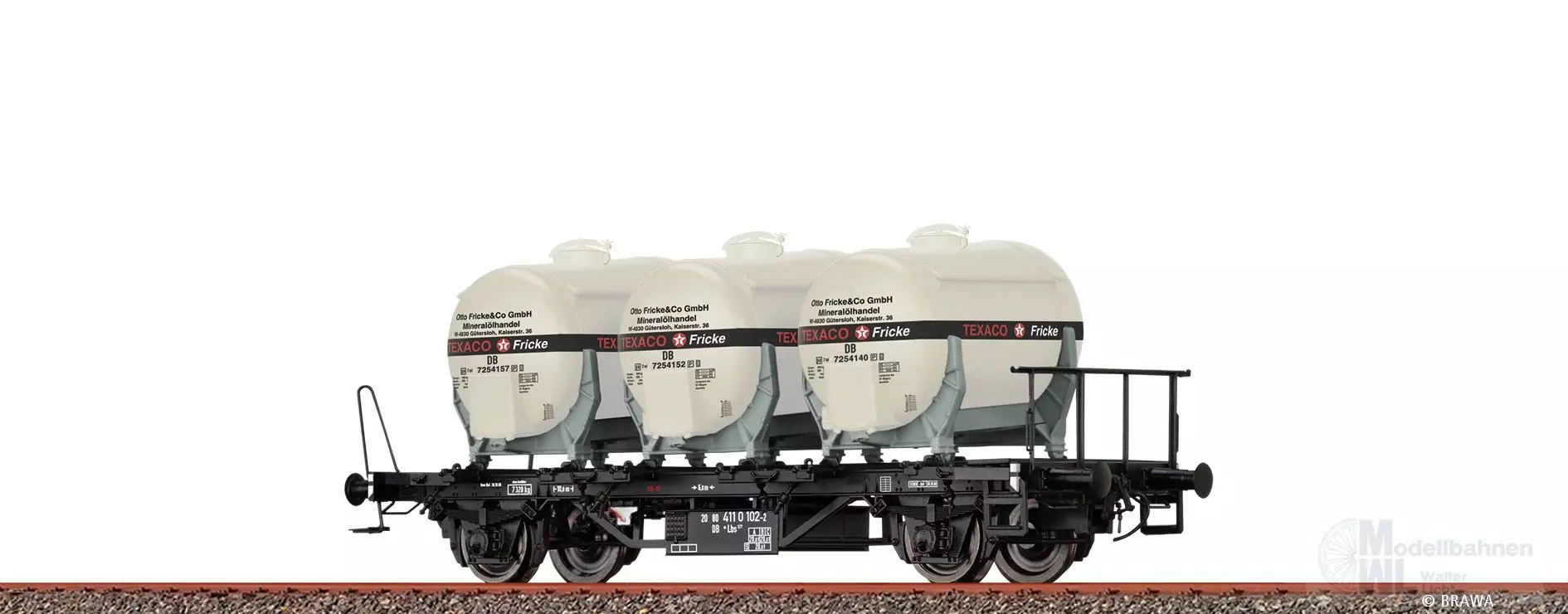 Brawa 50928 - Behältertragwagen DB Ep.IV Lbs577 Texaco H0/GL