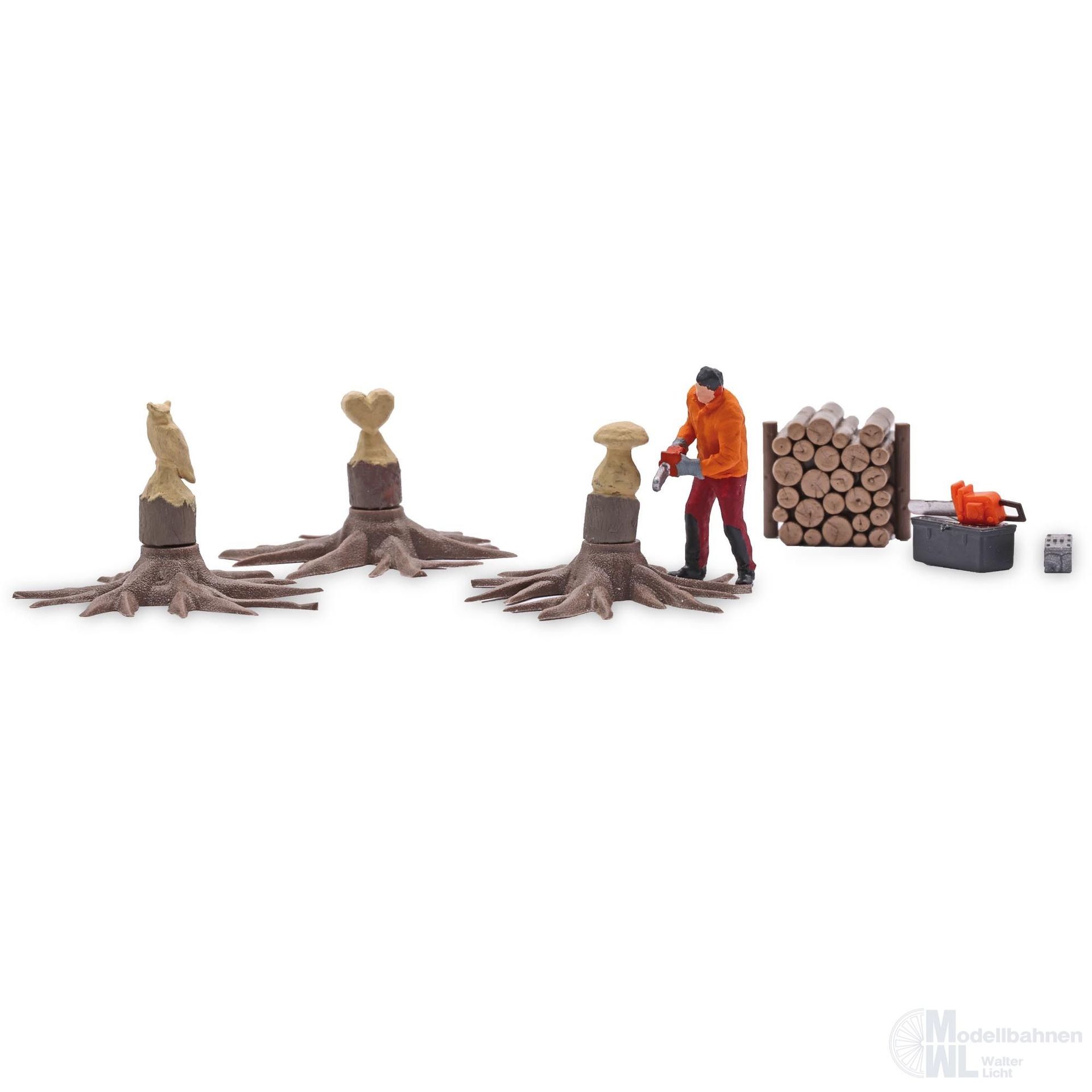 Busch 79885 - A-Set: Kettensägenschnitzen H0 1:87