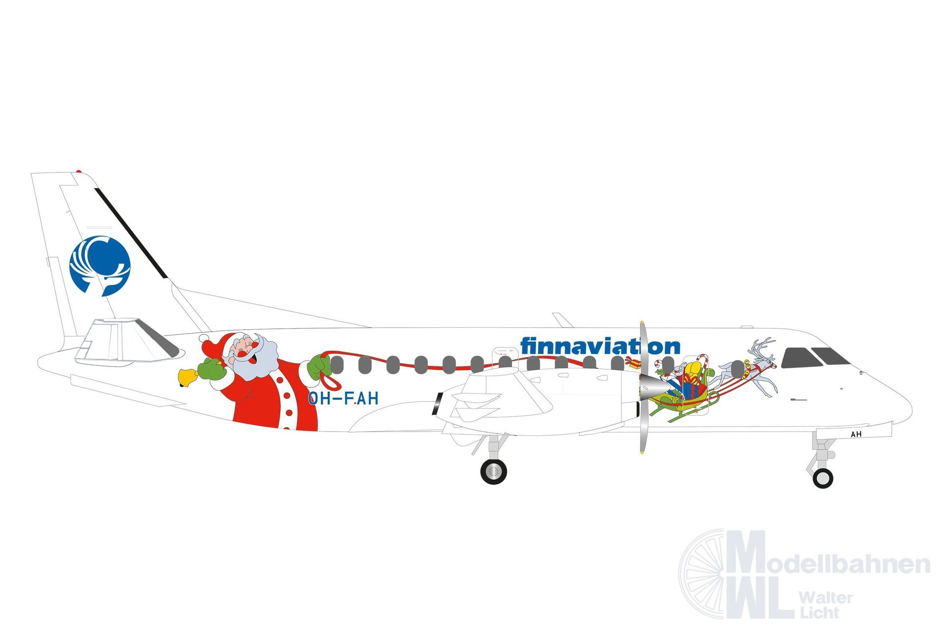 Herpa 573245 - Saab 340 Finnaviation Santa 1:200 Herpa 573245 - Saab 340 Finnaviation Santa 1:200