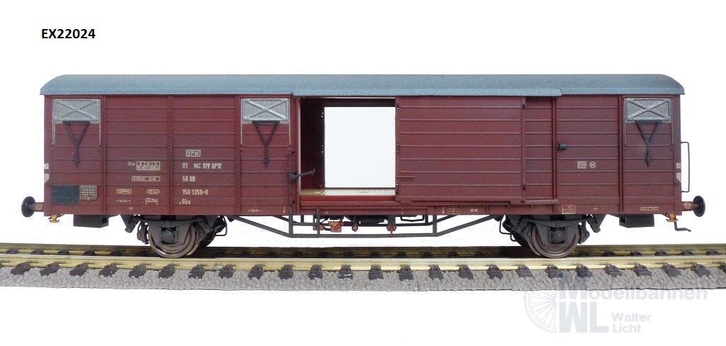 Exact Train 22024 - Güterwagen gedeckt DR Ep.IV Gbs 1500 H0/GL Exact Train 22024 - Güterwagen gedeckt DR Ep.IV Gbs 1500 H0/GL