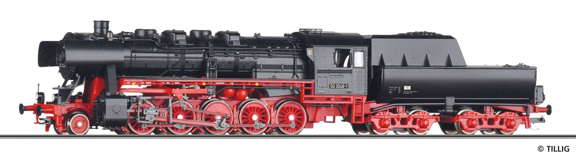 tl502801_02_0 Tillig 502802 - Dampflok BR 50 3048-1 DR Ep. IV TT 1:120 Sound
