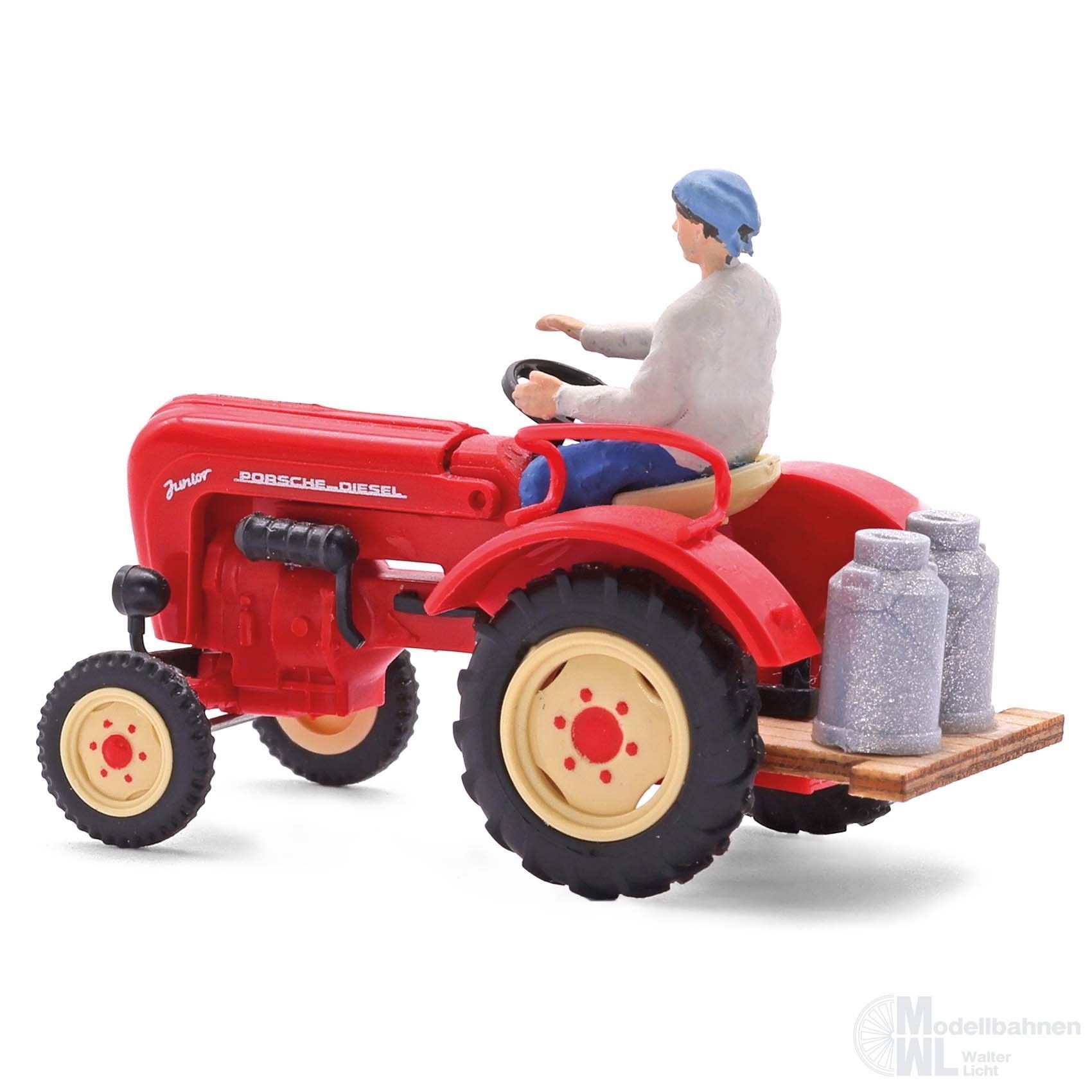 Busch 50013 - Traktor Porsche mit Bäuerin H0 1:87