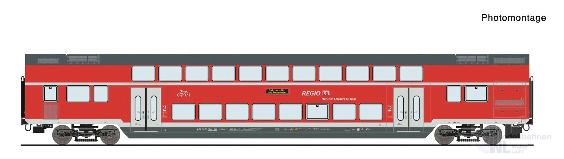 Roco 6200146 - Doppelstockewagen DB Ep.VI 2.Kl. H0/GL Roco 6200146 - Doppelstockewagen DB Ep.VI 2.Kl. H0/GL