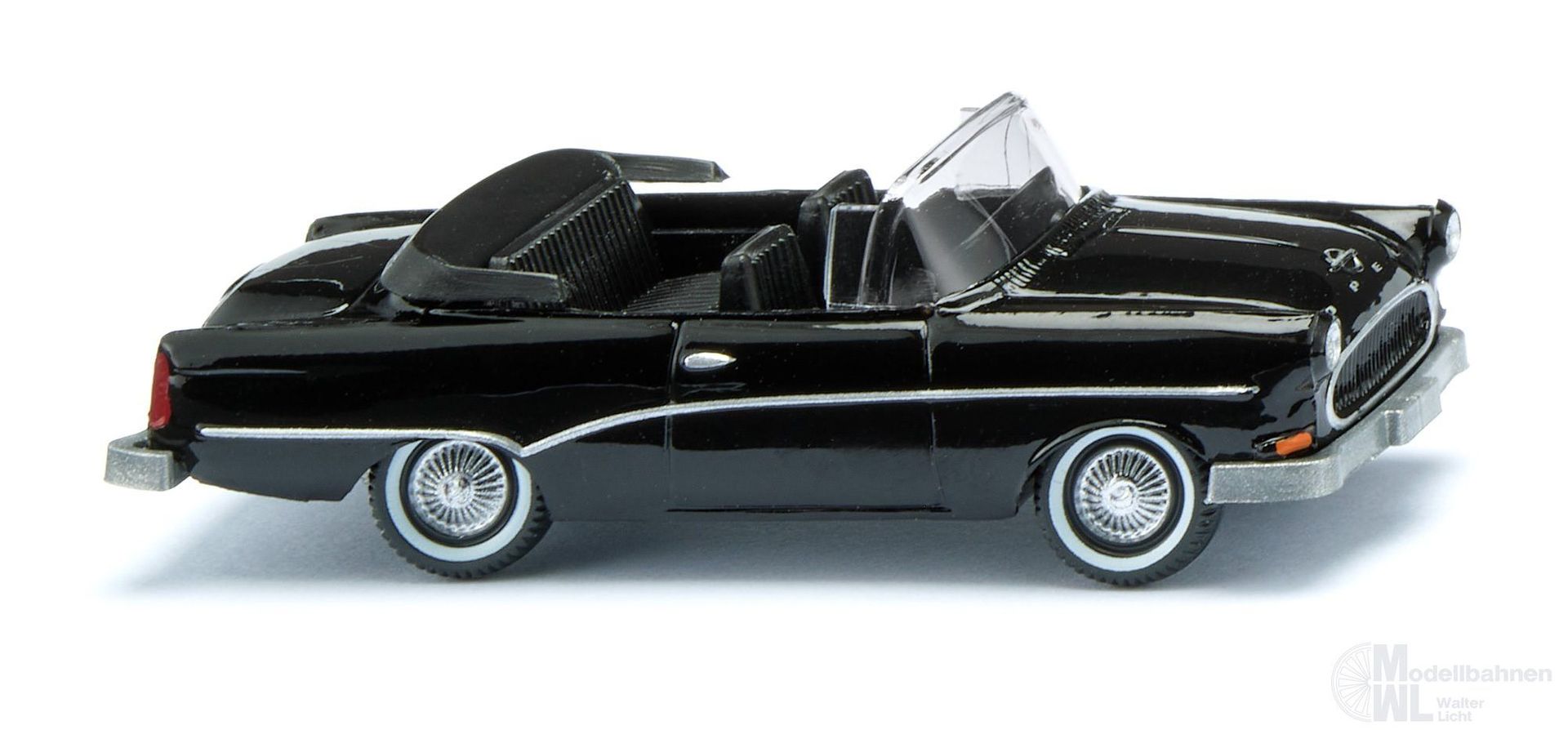 Wiking 8038 - Opel Rekord P1 Cabrio - schwarz H0 1:87