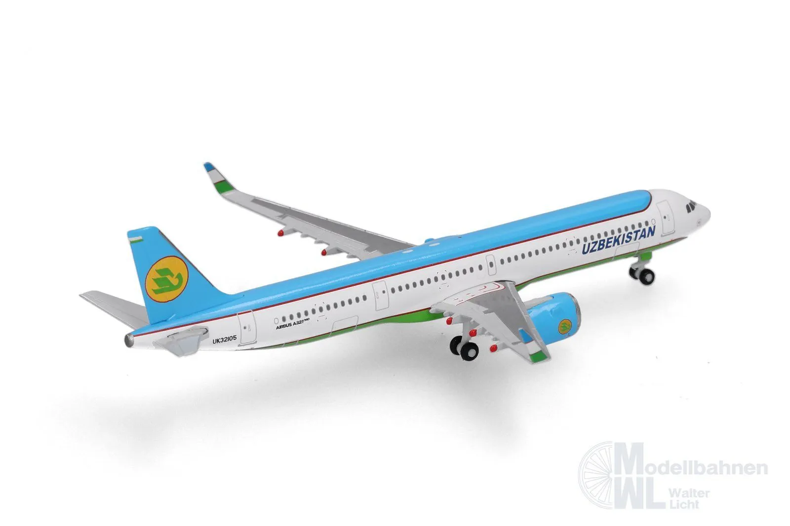 Herpa 539197 - Airbus A321neo Uzbekistan Airways 1:500