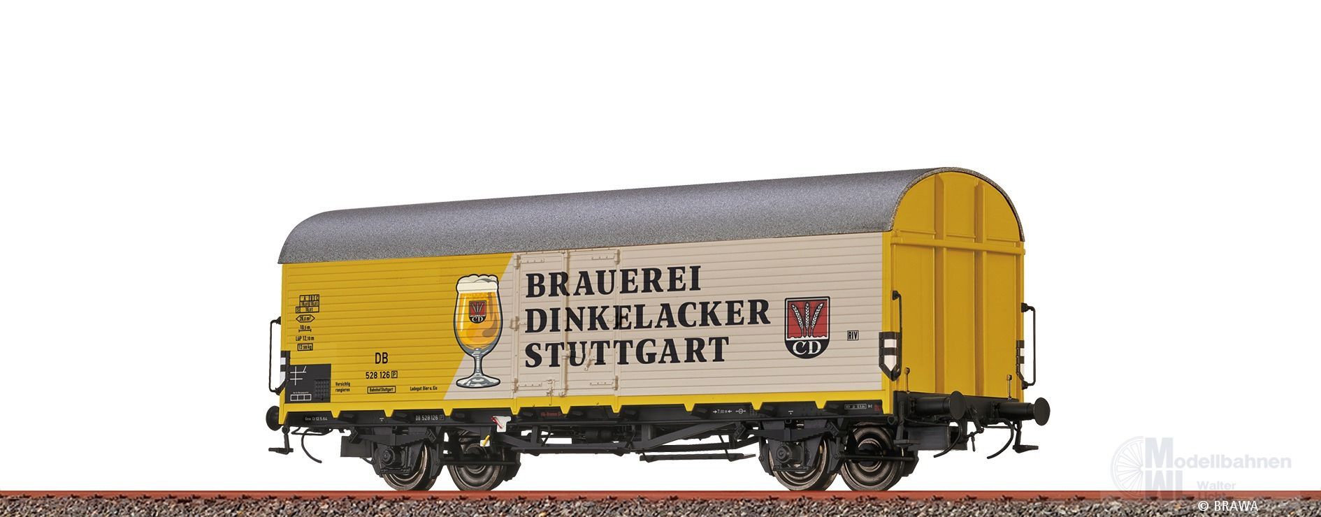 Brawa 50958 - Kühlwagen DB Ep.III Brauerei Dinkelacker H0/GL Brawa 50958 - Kühlwagen DB Ep.III Brauerei Dinkelacker H0/GL