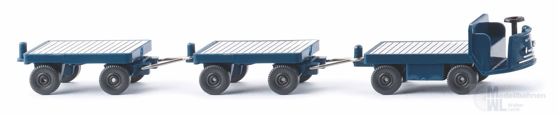 Wiking 116004 - Elektrokarren mit Anhängern H0 1:87