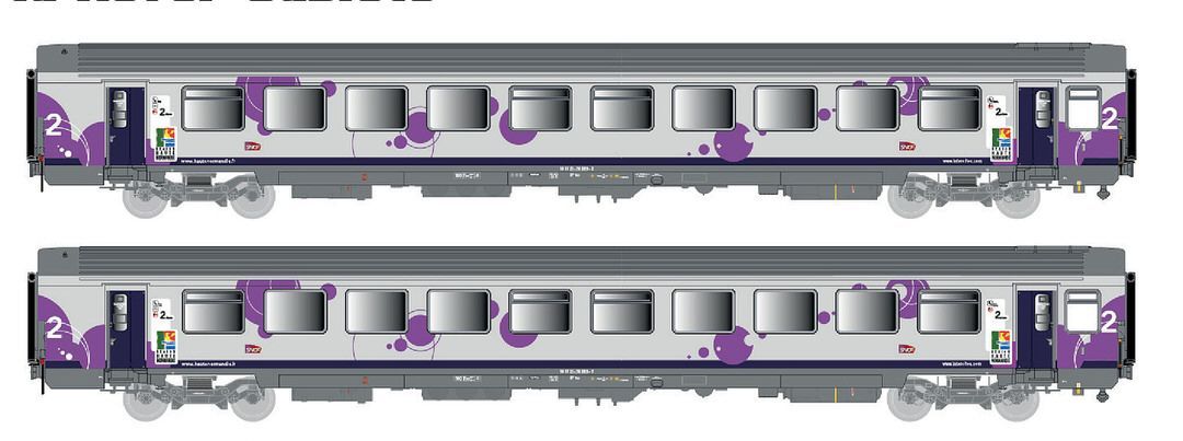 LS Models 41212 - Personenwagen Set VTU SNCF Ep.VI Normandie 2.tlg. H0/GL