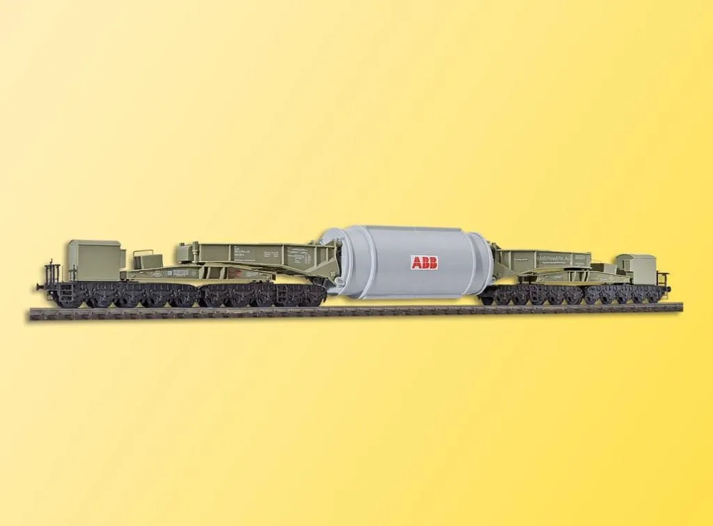 Kibri 16507 - MAN Schienentiefladewagen Uaai 687.9 mit Generator Stator H0 1:87