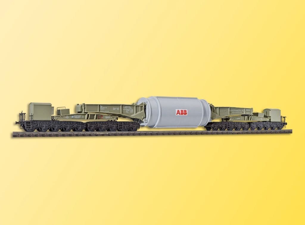 Kibri 16507 - MAN Schienentiefladewagen Uaai 687.9 mit Generator Stator H0 1:87