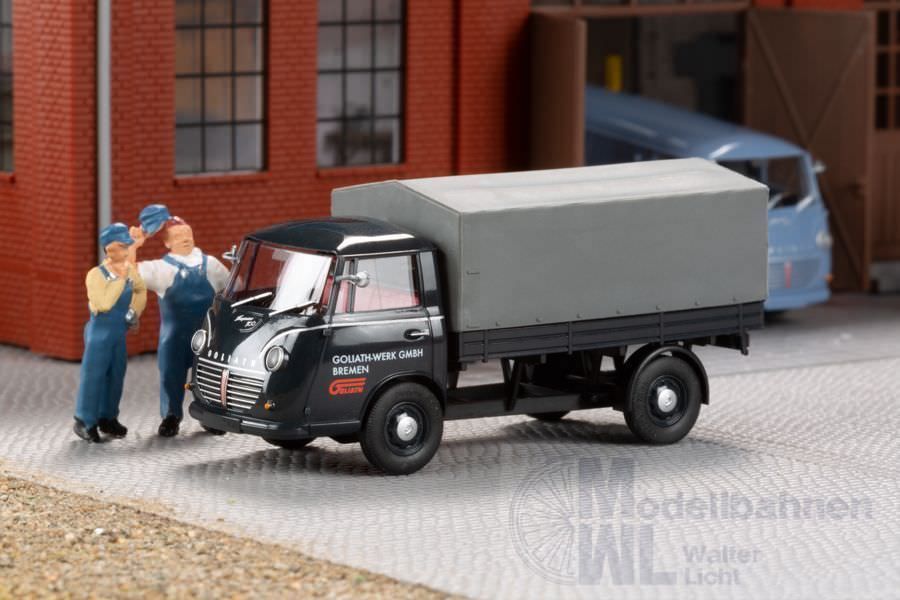 mini car 66027 - Goliath Express 1100 Pritschenwagen Plane Goliath-Werke H0 1:87