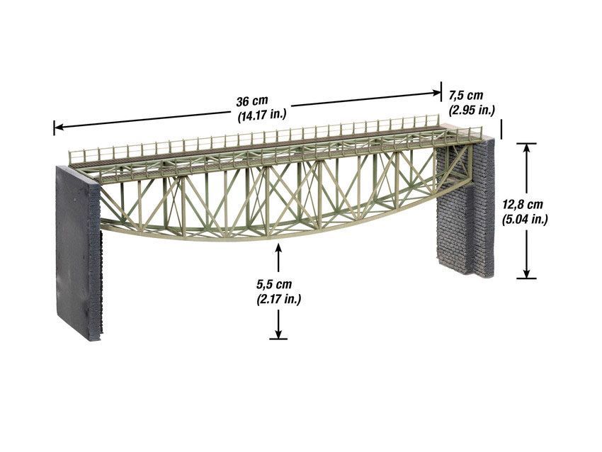 Noch 67027 - Fischbauchbrücke mit Brückenköpfen H0 1:87