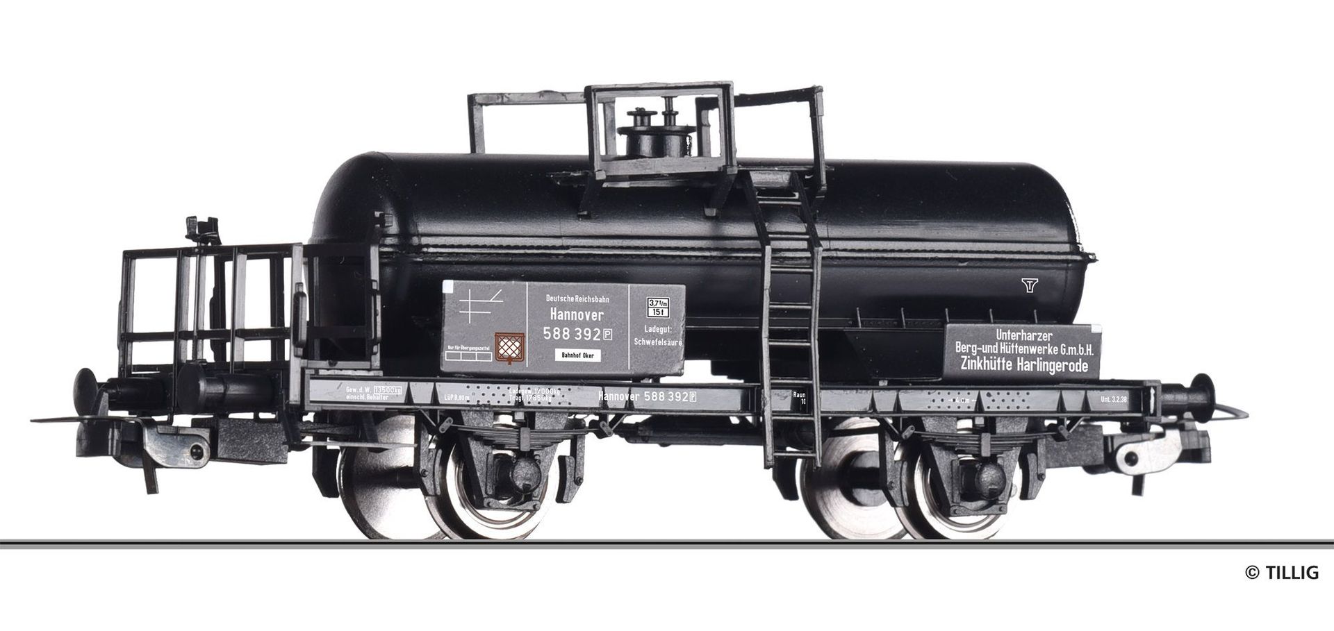 Tillig 77019 - Säurekesselwagen DRG Ep.II Unterharzer Berg und Hüttenwerke H0/GL